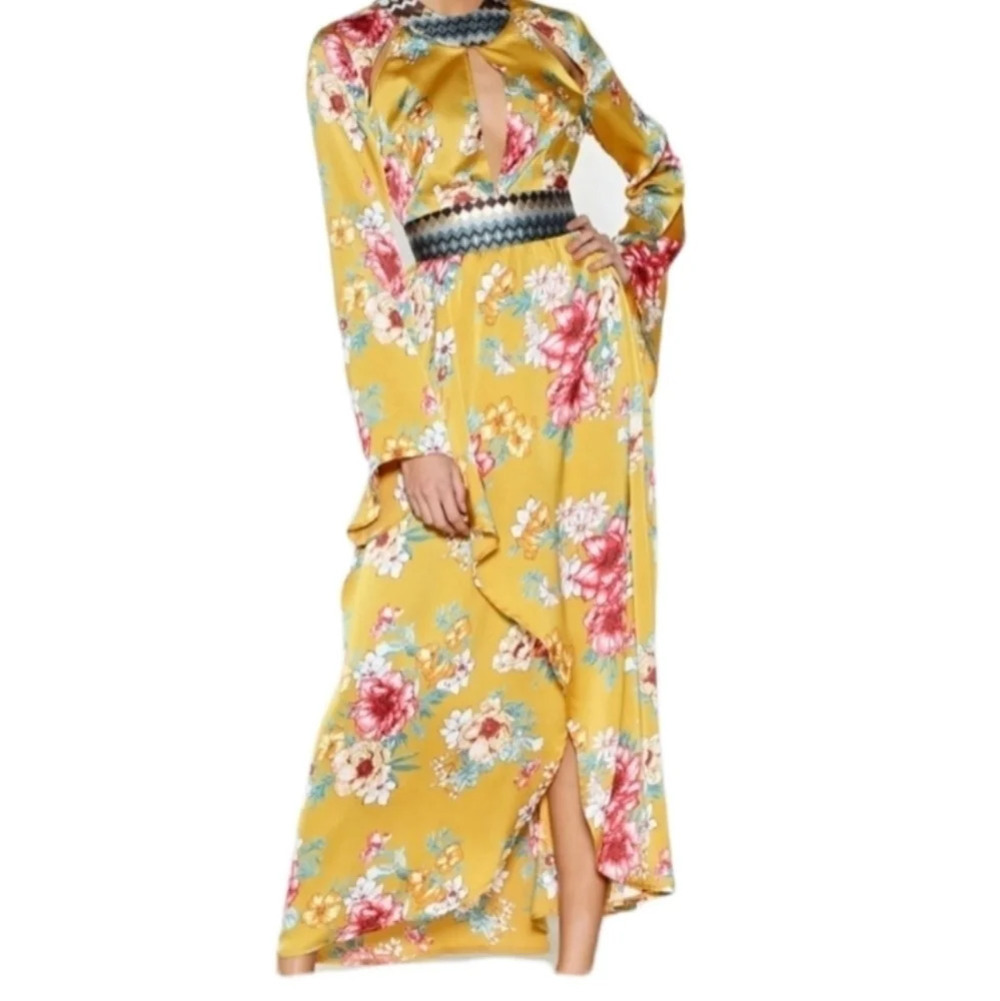 NASTY GAL Flower of Goodbye Maxi Floral Dress